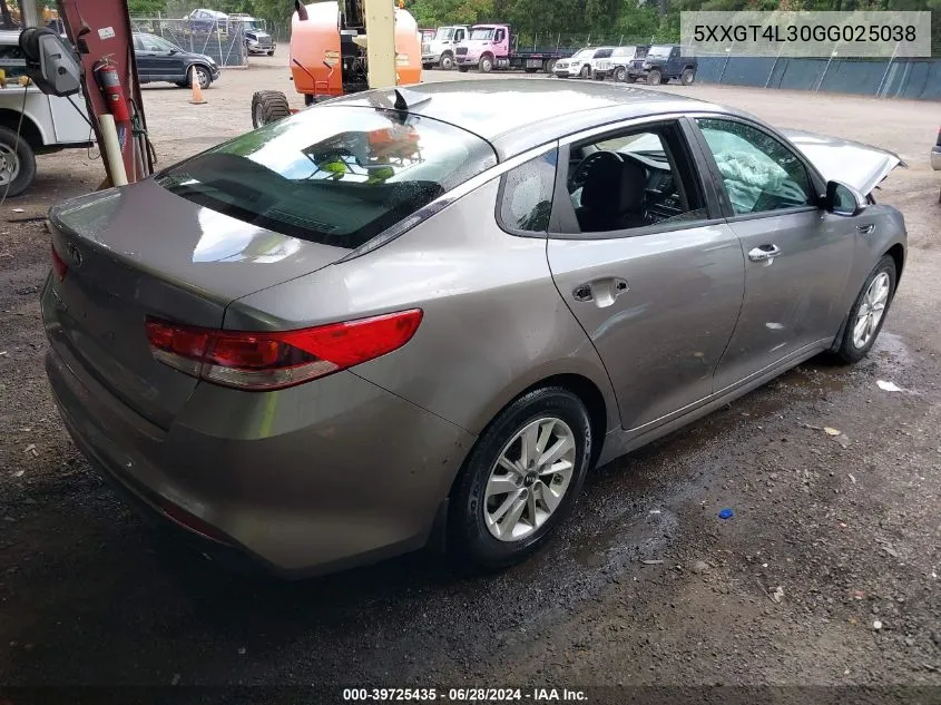 5XXGT4L30GG025038 2016 Kia Optima Lx