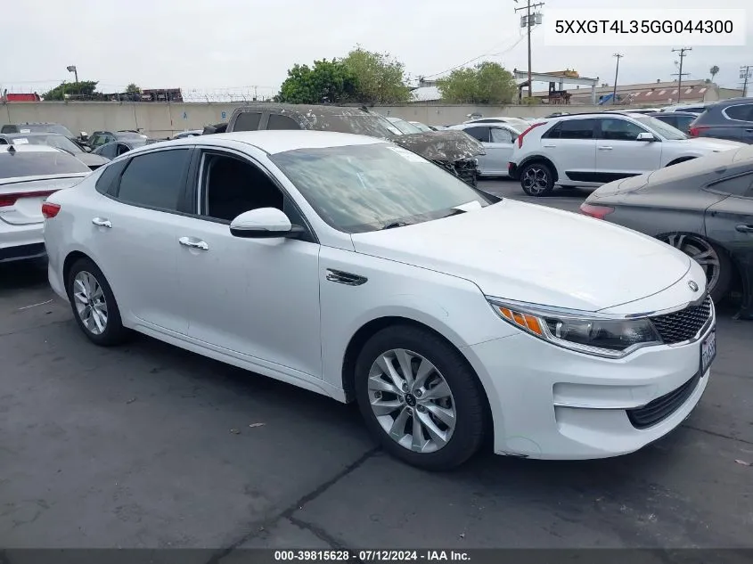 5XXGT4L35GG044300 2016 Kia Optima Lx