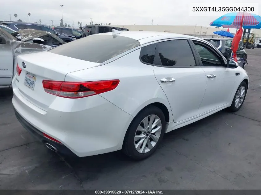 5XXGT4L35GG044300 2016 Kia Optima Lx