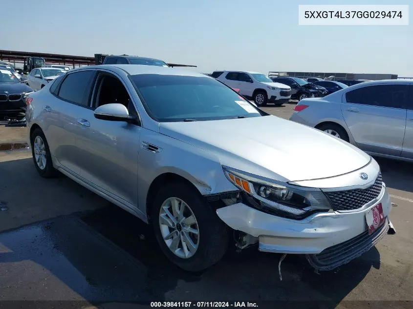 5XXGT4L37GG029474 2016 Kia Optima Lx