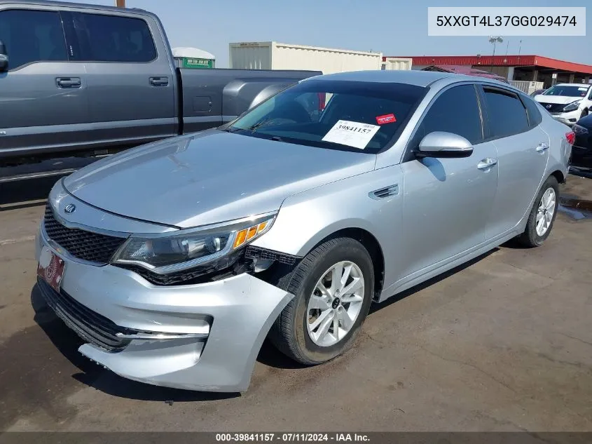 5XXGT4L37GG029474 2016 Kia Optima Lx