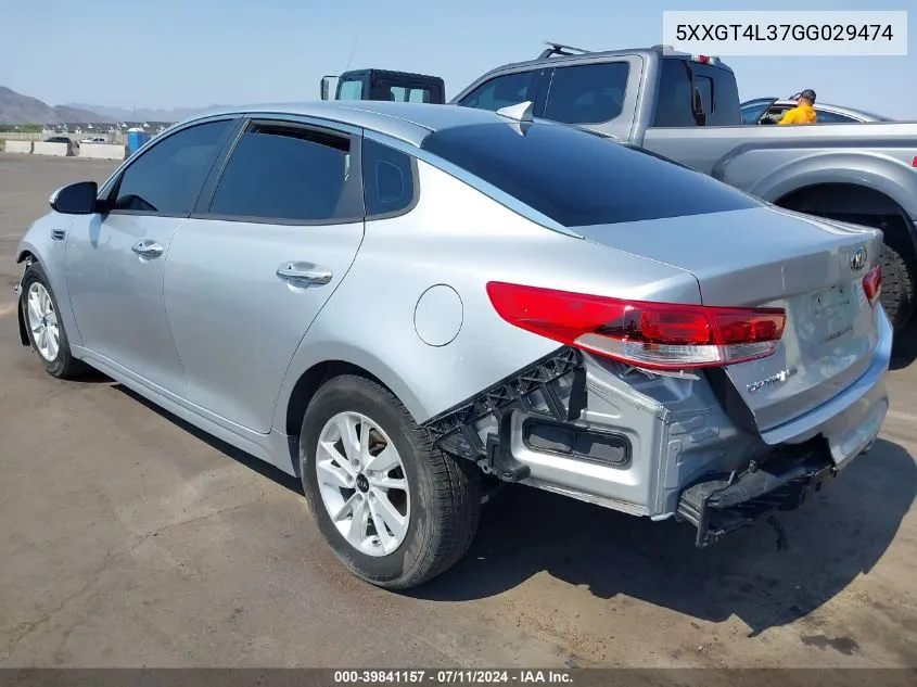 5XXGT4L37GG029474 2016 Kia Optima Lx