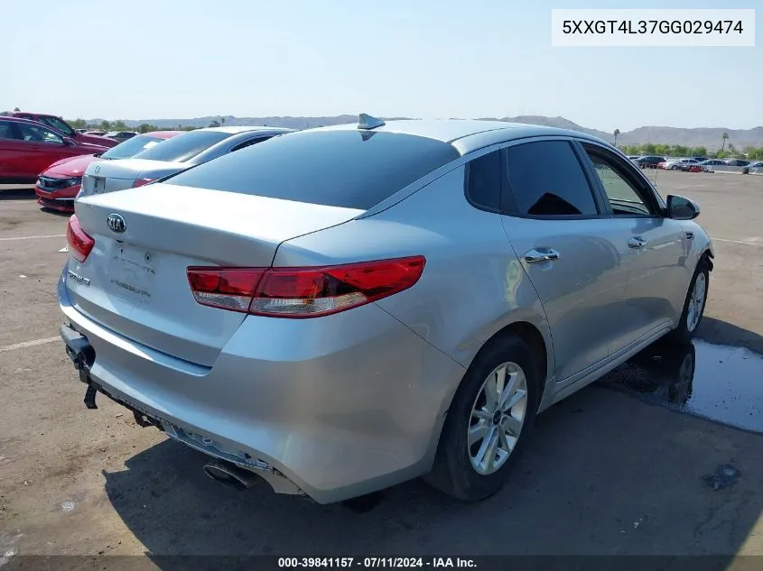 5XXGT4L37GG029474 2016 Kia Optima Lx