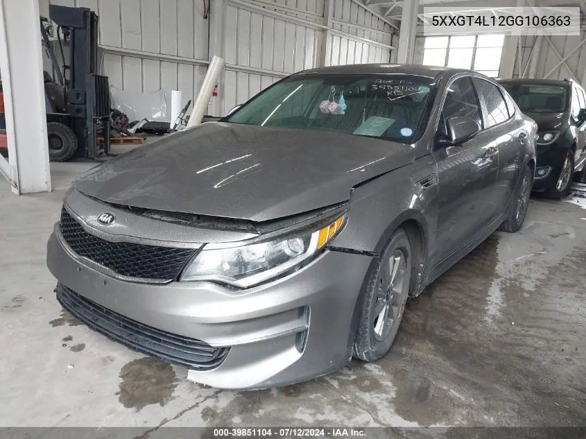 5XXGT4L12GG106363 2016 Kia Optima Lx Turbo