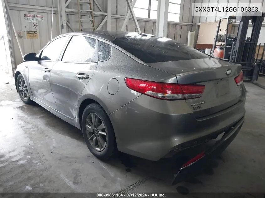 5XXGT4L12GG106363 2016 Kia Optima Lx Turbo