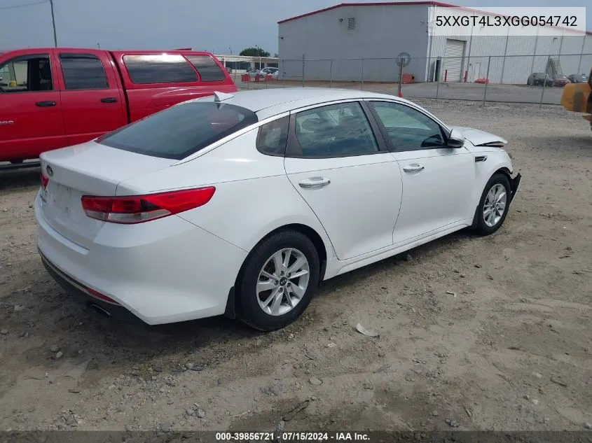 5XXGT4L3XGG054742 2016 Kia Optima Lx