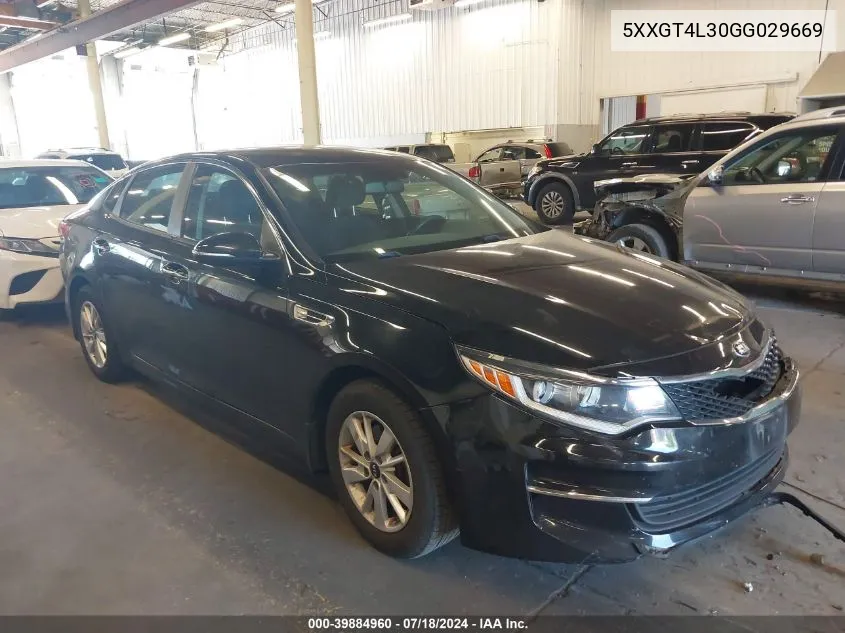 2016 Kia Optima Lx VIN: 5XXGT4L30GG029669 Lot: 39884960