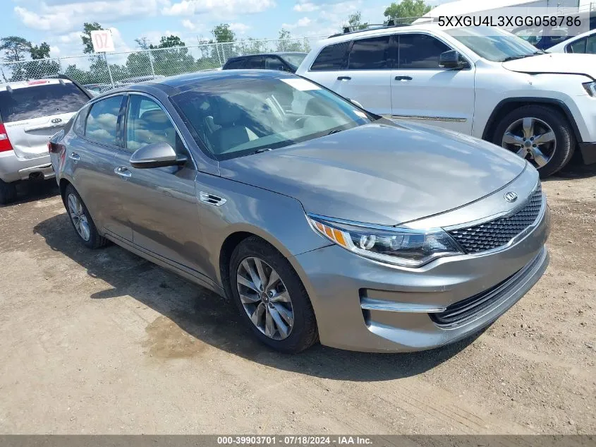 5XXGU4L3XGG058786 2016 Kia Optima Ex