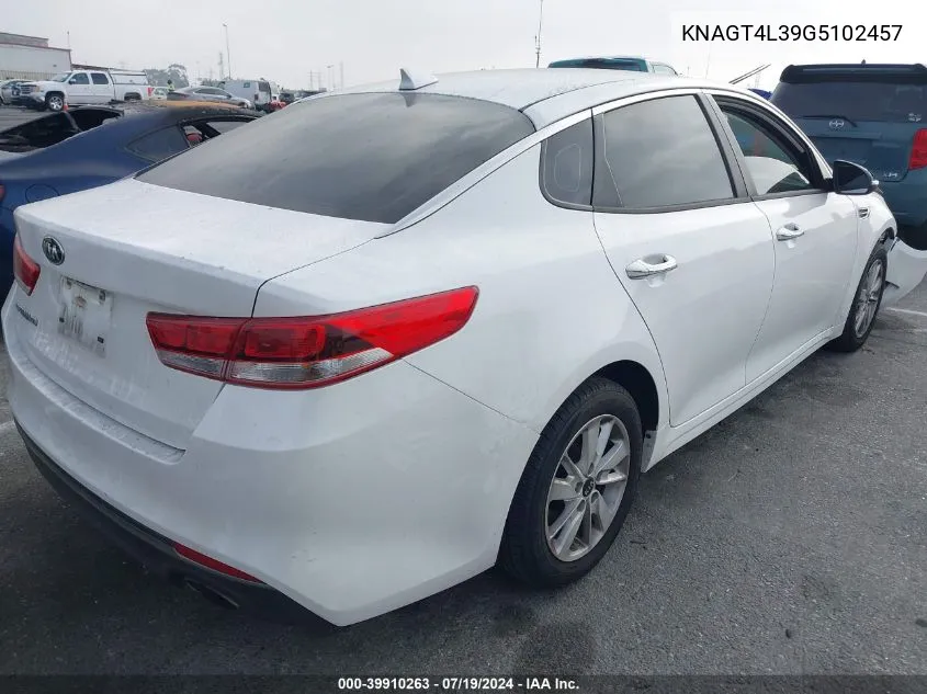 KNAGT4L39G5102457 2016 Kia Optima Lx