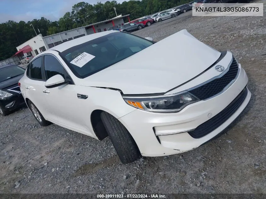 2016 Kia Optima Lx VIN: KNAGT4L33G5086773 Lot: 39911923