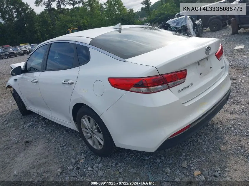 KNAGT4L33G5086773 2016 Kia Optima Lx