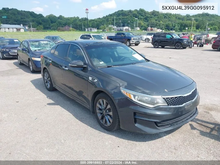 2016 Kia Optima Ex VIN: 5XXGU4L39GG095912 Lot: 39918803