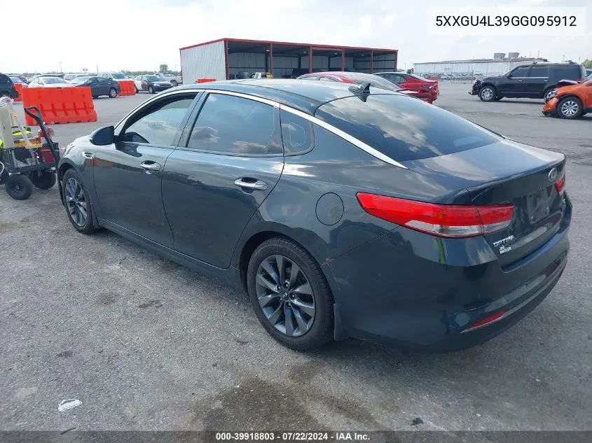 2016 Kia Optima Ex VIN: 5XXGU4L39GG095912 Lot: 39918803