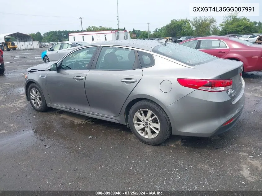 2016 Kia Optima Lx VIN: 5XXGT4L35GG007991 Lot: 39939948