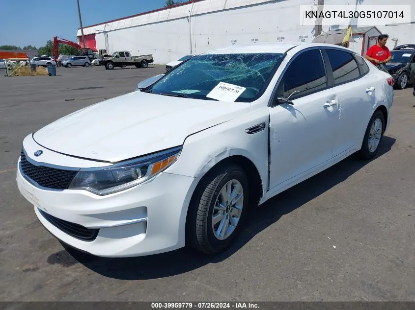 KNAGT4L30G5107014 2016 Kia Optima Lx