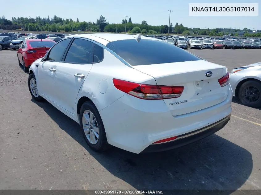 KNAGT4L30G5107014 2016 Kia Optima Lx