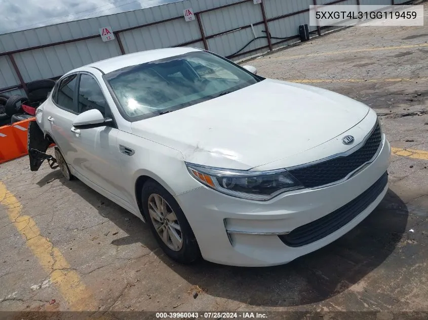 5XXGT4L31GG119459 2016 Kia Optima Lx