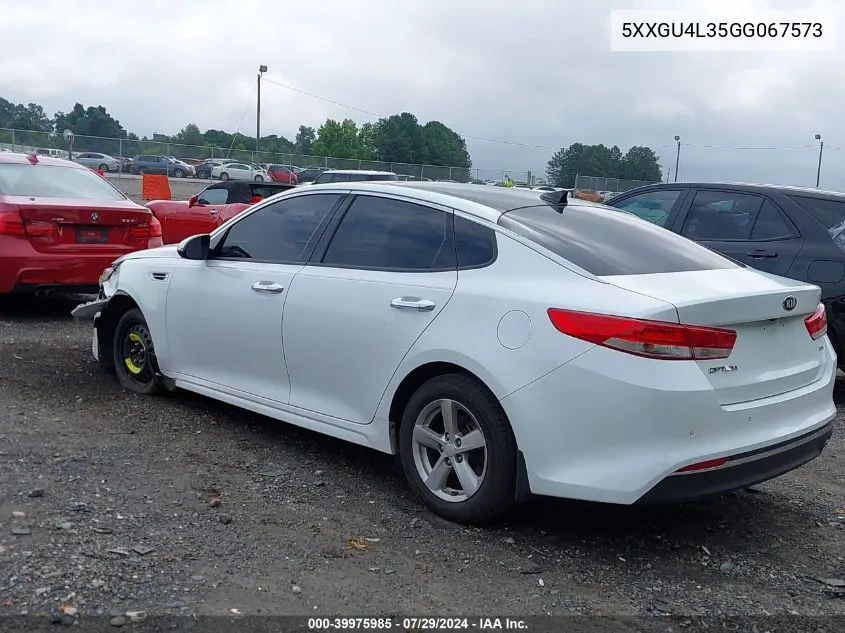 2016 Kia Optima Ex VIN: 5XXGU4L35GG067573 Lot: 39975985