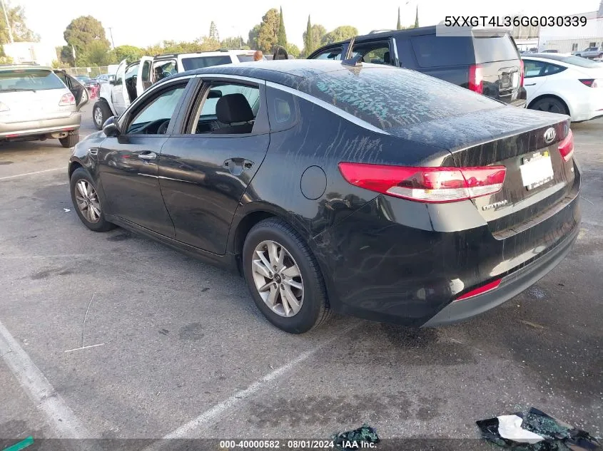 2016 Kia Optima Lx VIN: 5XXGT4L36GG030339 Lot: 40000582