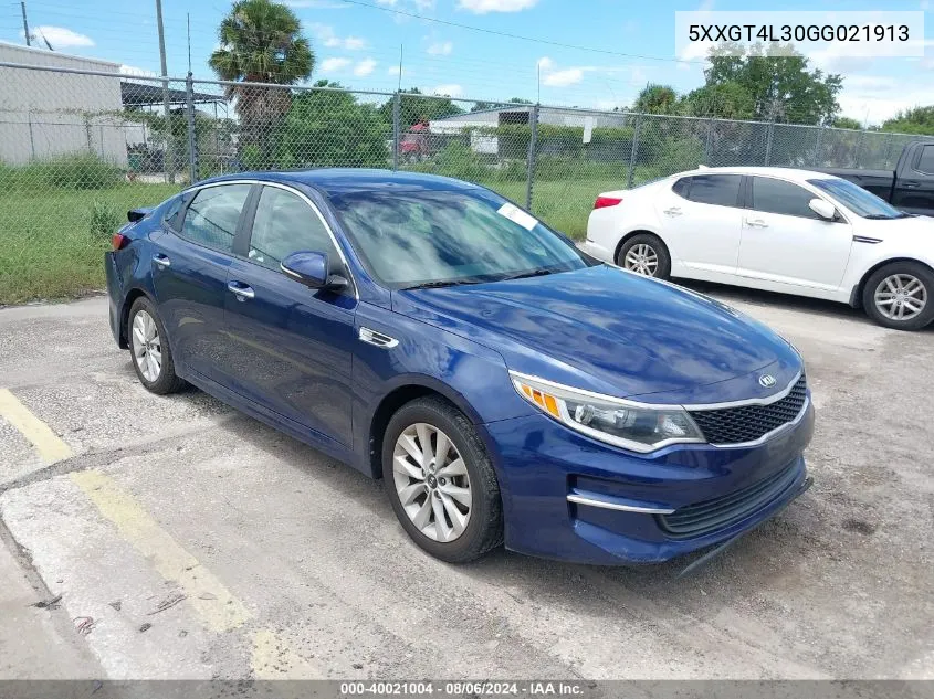 2016 Kia Optima Lx VIN: 5XXGT4L30GG021913 Lot: 40021004