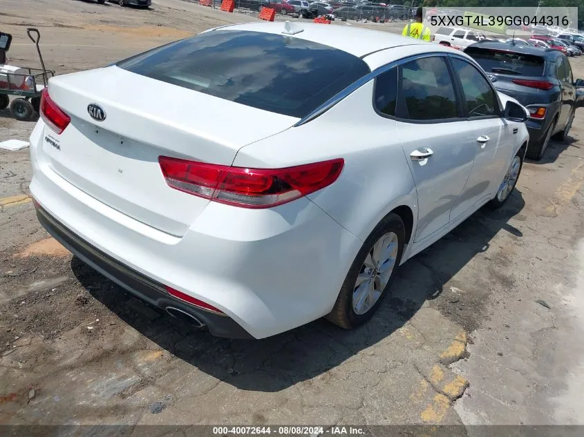 5XXGT4L39GG044316 2016 Kia Optima Lx