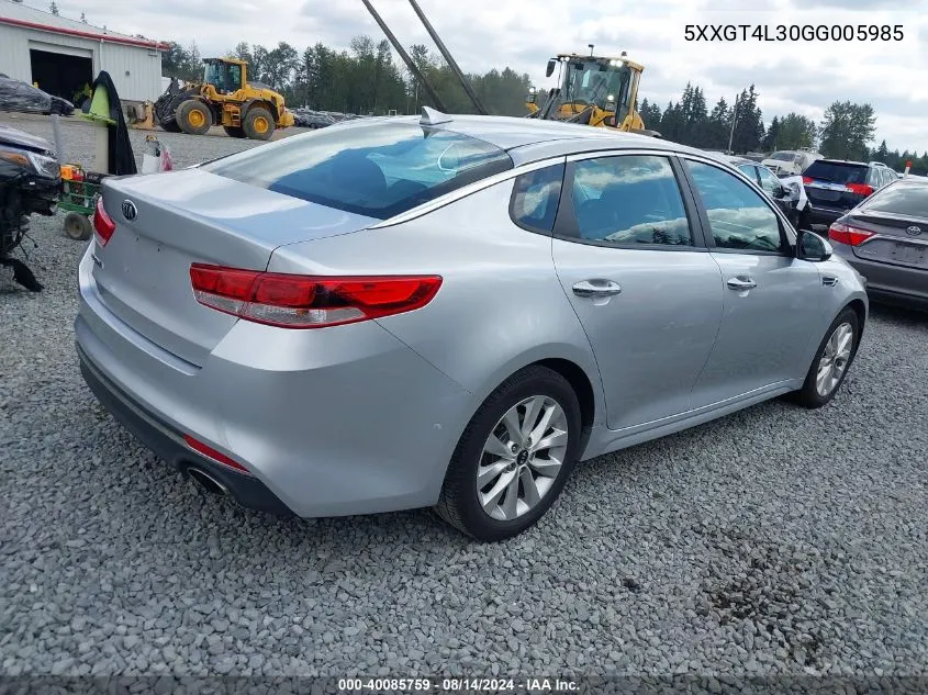 5XXGT4L30GG005985 2016 Kia Optima Lx