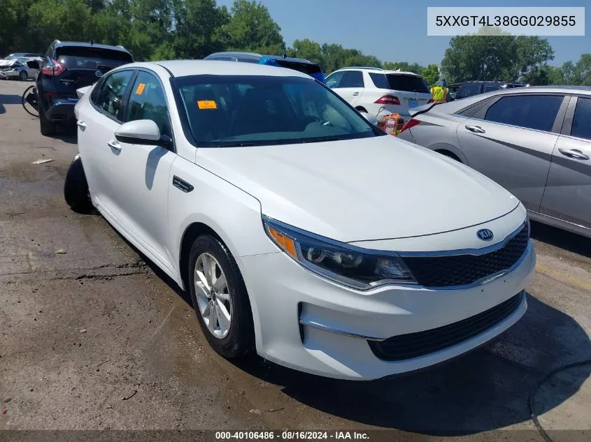 5XXGT4L38GG029855 2016 Kia Optima Lx