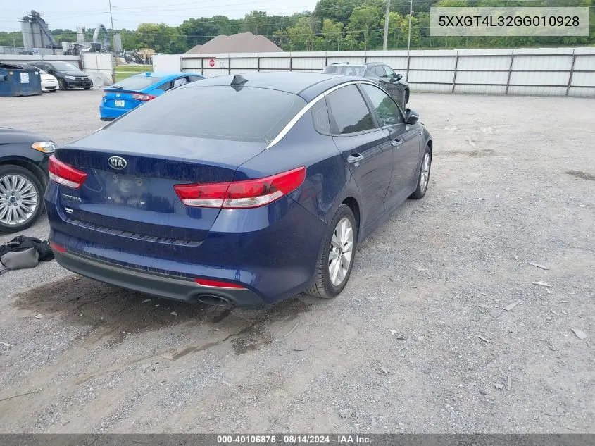 5XXGT4L32GG010928 2016 Kia Optima Lx