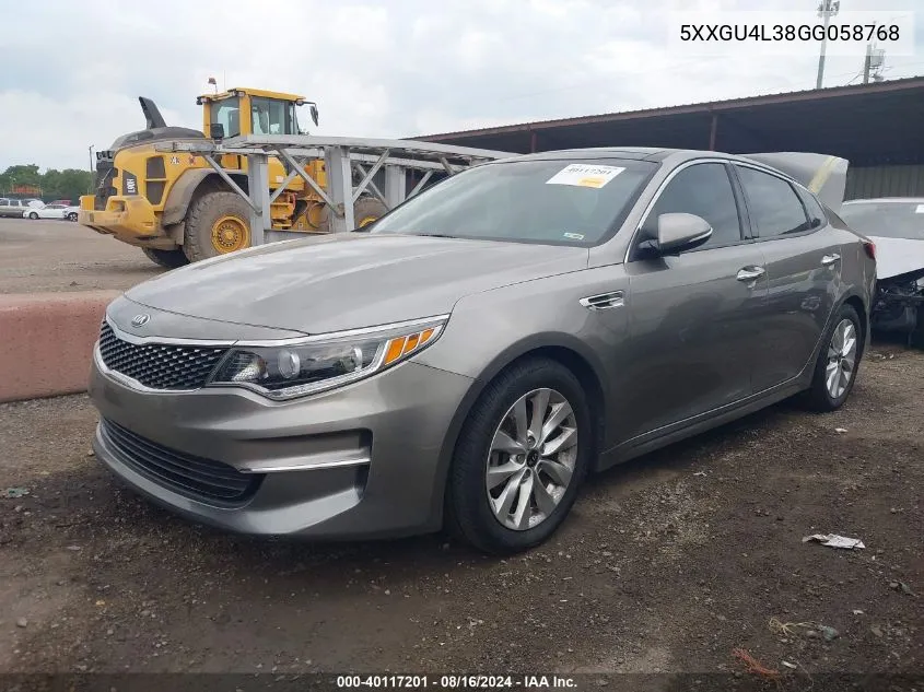 5XXGU4L38GG058768 2016 Kia Optima Ex