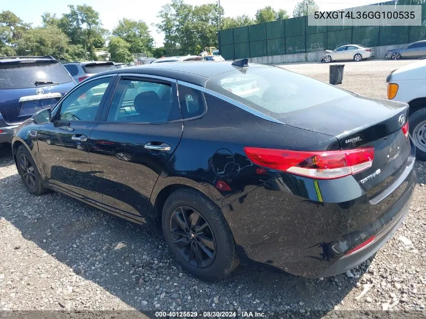 2016 Kia Optima Lx VIN: 5XXGT4L36GG100535 Lot: 40125529