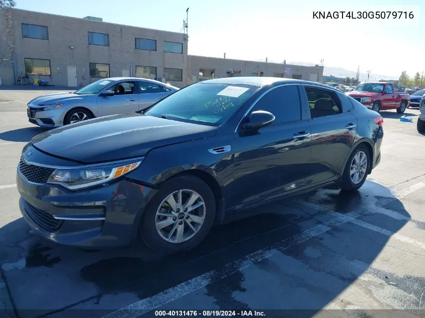 KNAGT4L30G5079716 2016 Kia Optima Lx