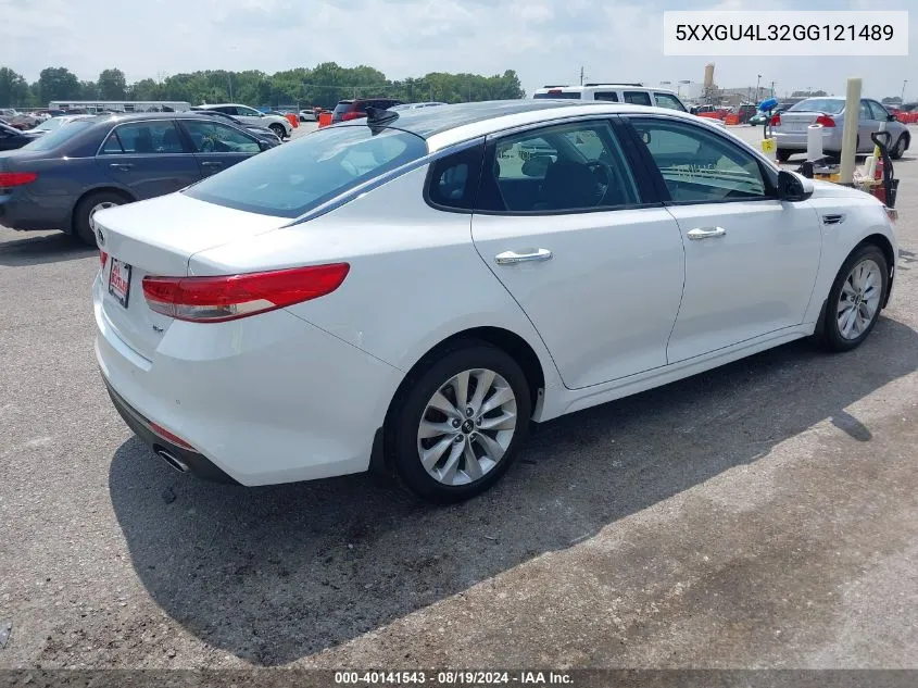 5XXGU4L32GG121489 2016 Kia Optima Ex