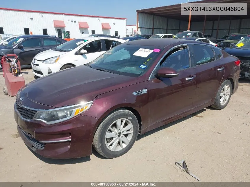 5XXGT4L3XGG046804 2016 Kia Optima Lx