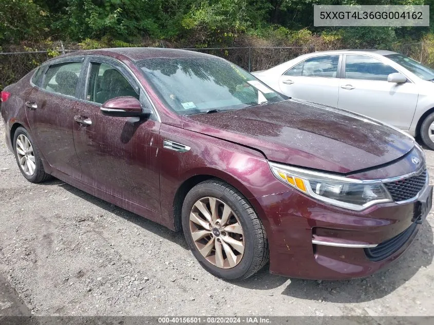 5XXGT4L36GG004162 2016 Kia Optima Lx