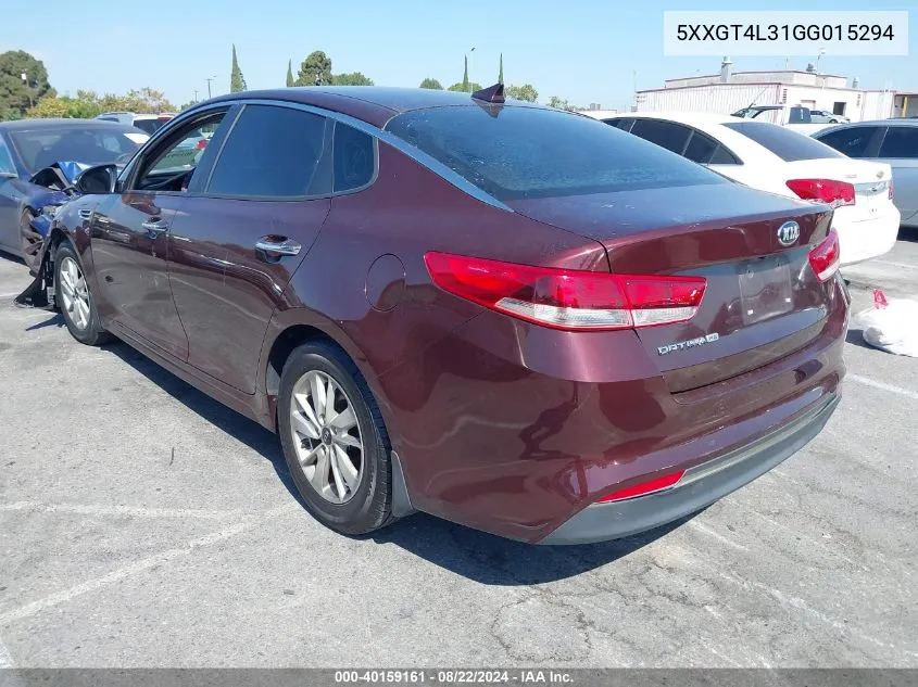 5XXGT4L31GG015294 2016 Kia Optima Lx