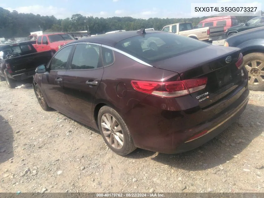 2016 Kia Optima Lx VIN: 5XXGT4L35GG073327 Lot: 40170762