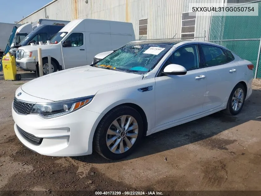 5XXGU4L31GG050754 2016 Kia Optima Ex