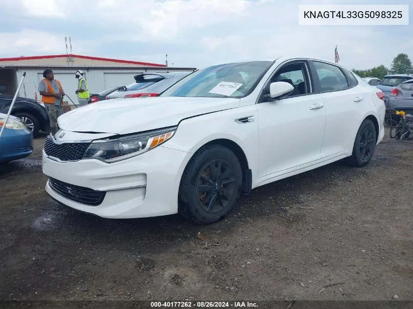 KNAGT4L33G5098325 2016 Kia Optima Lx