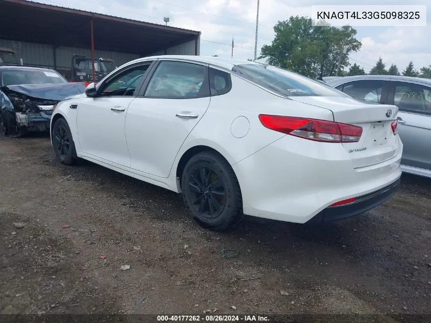 KNAGT4L33G5098325 2016 Kia Optima Lx