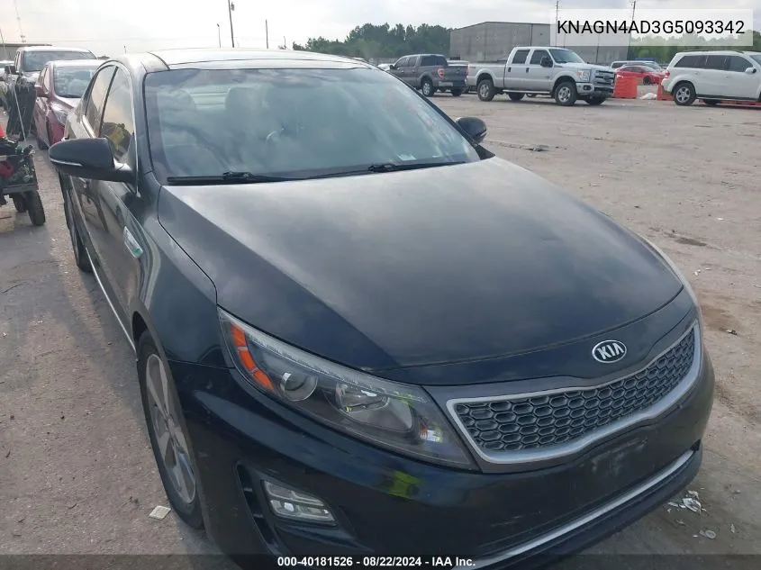 KNAGN4AD3G5093342 2016 Kia Optima Hybrid Ex