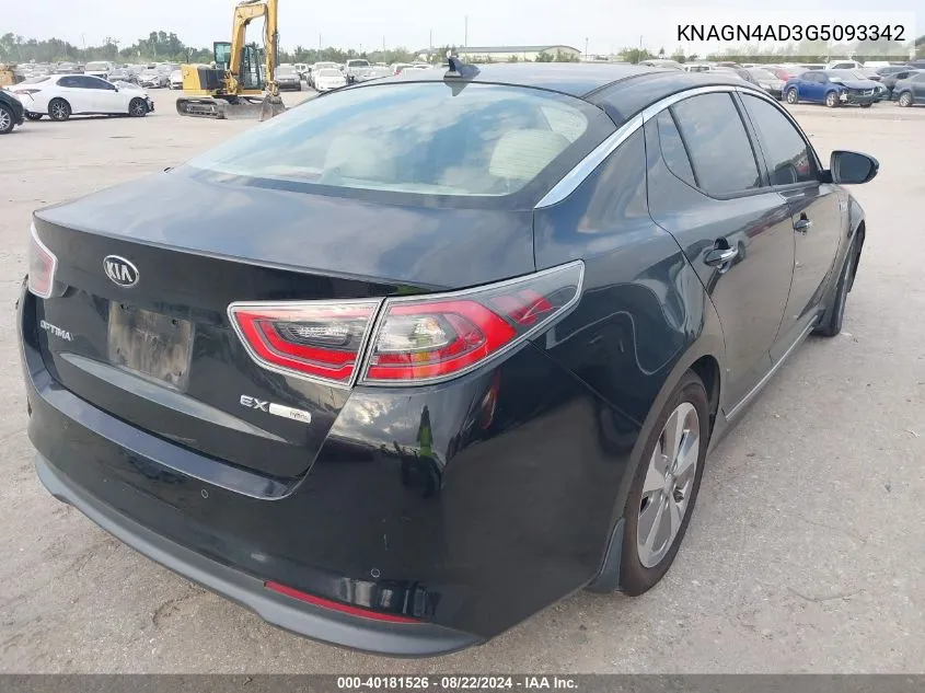 KNAGN4AD3G5093342 2016 Kia Optima Hybrid Ex