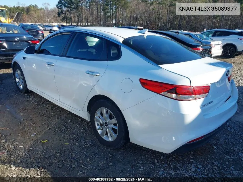 KNAGT4L3XG5089377 2016 Kia Optima Lx