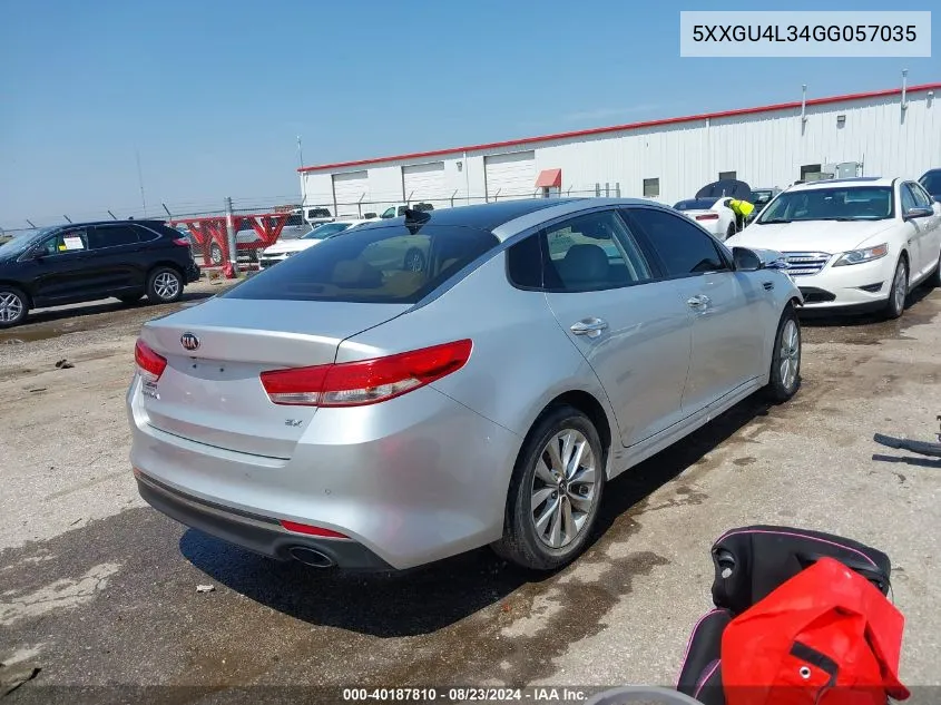 5XXGU4L34GG057035 2016 Kia Optima Ex