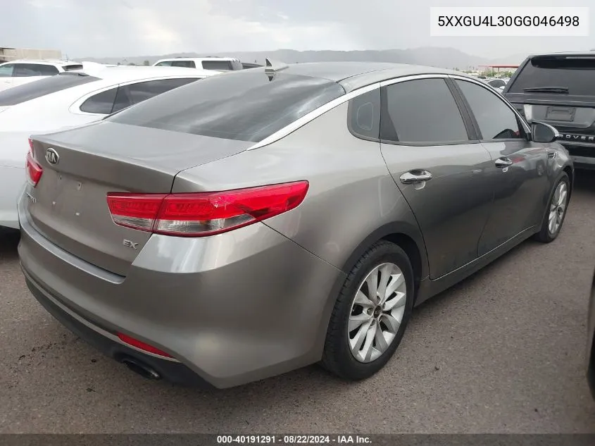 5XXGU4L30GG046498 2016 Kia Optima Ex