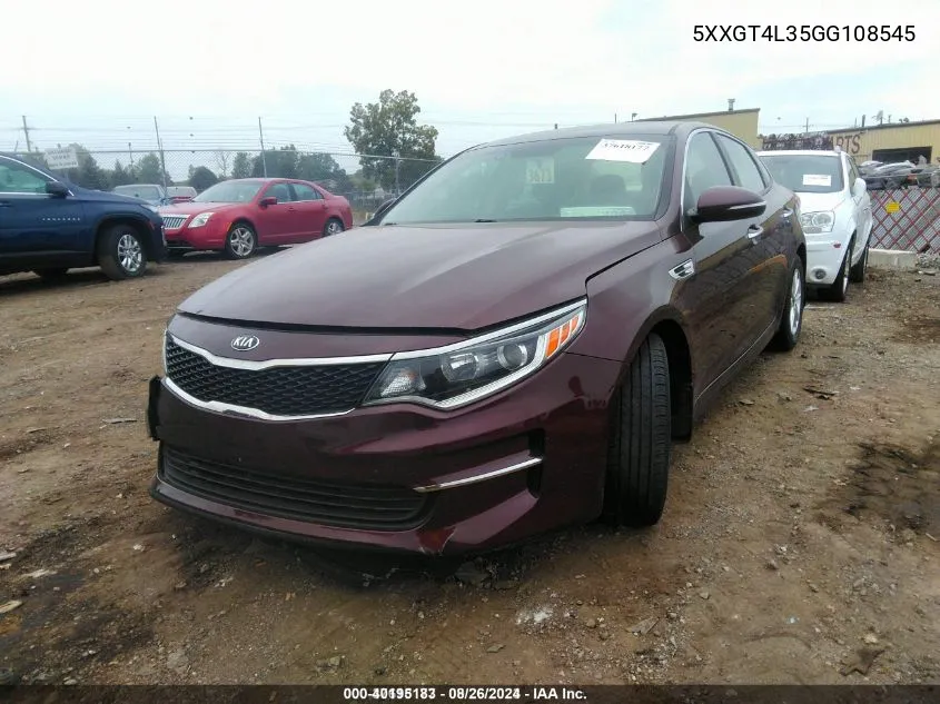 2016 Kia Optima Lx VIN: 5XXGT4L35GG108545 Lot: 40195183