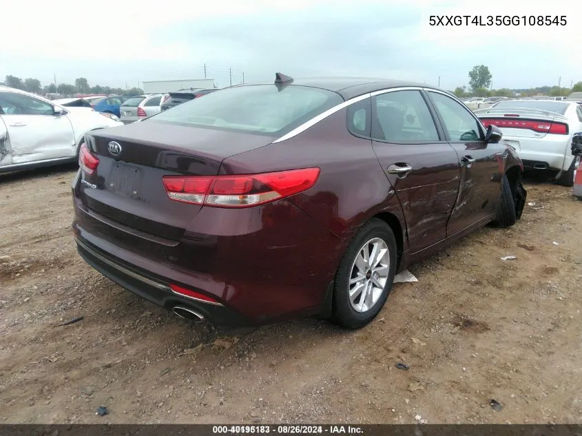 5XXGT4L35GG108545 2016 Kia Optima Lx