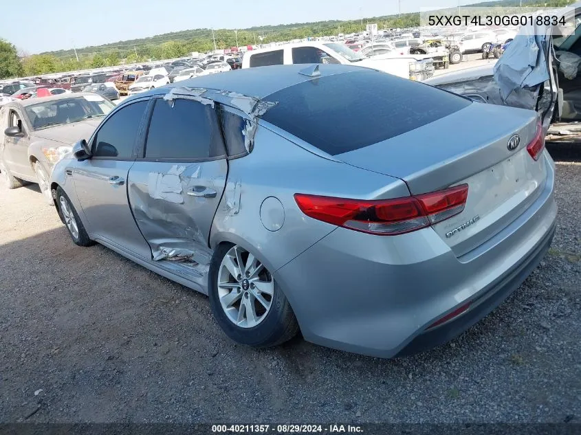 2016 Kia Optima Lx VIN: 5XXGT4L30GG018834 Lot: 40211357