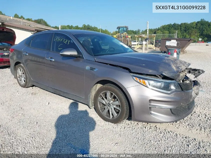 5XXGT4L31GG099228 2016 Kia Optima Lx