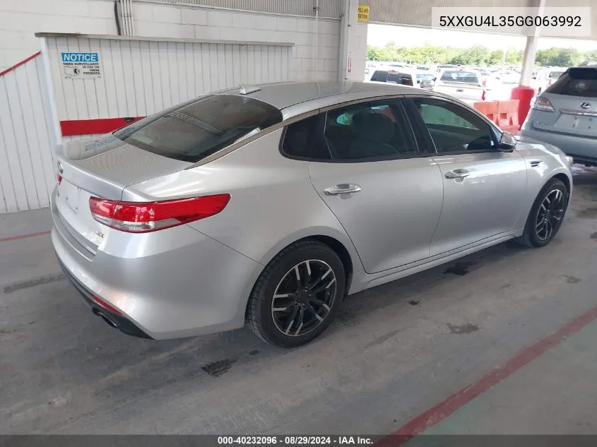 2016 Kia Optima Ex VIN: 5XXGU4L35GG063992 Lot: 40232096