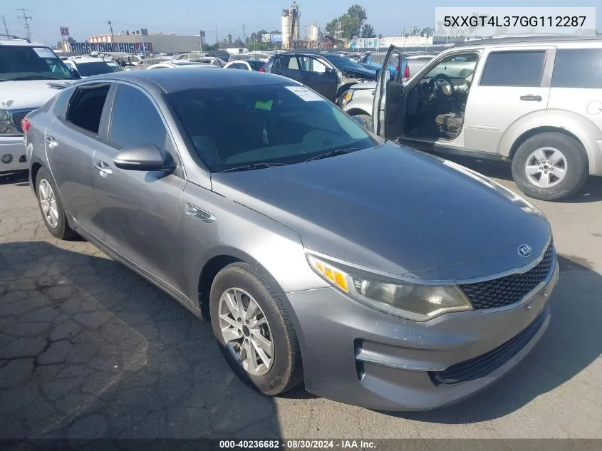 2016 Kia Optima Lx VIN: 5XXGT4L37GG112287 Lot: 40236682